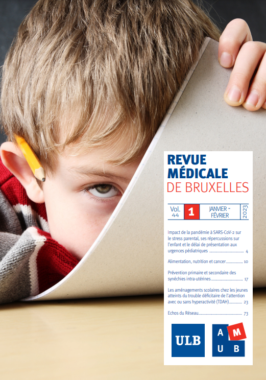 Revue Médicale de Bruxelles VOL 44 Numéro 1 2023